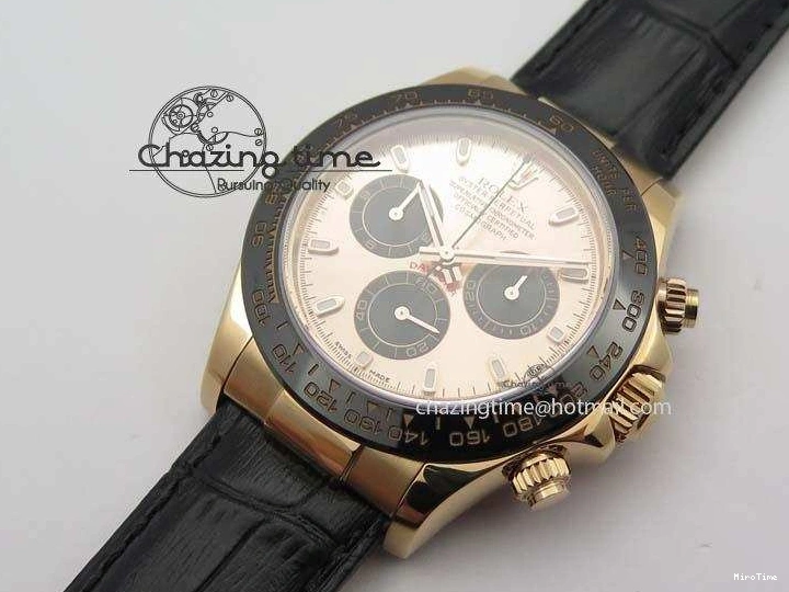 MiroTime 0315 Daytona 116515 Noob 1:1 Best Edition RG Black Dial On Black Leather Strap A NewStyle 3789